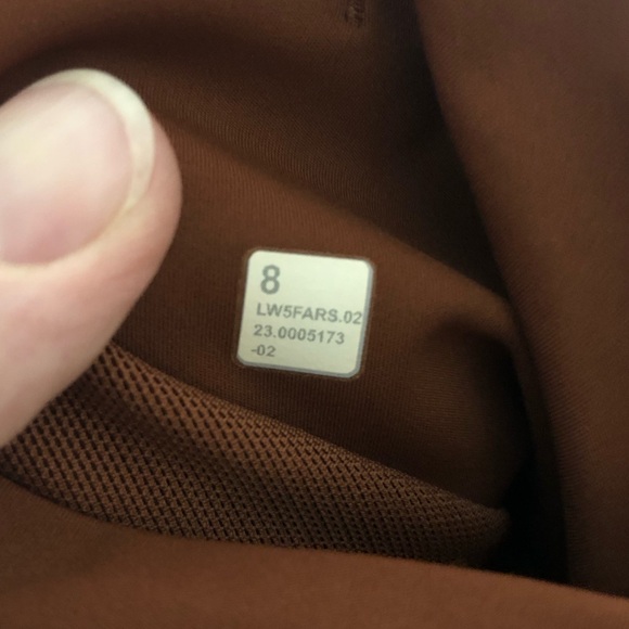 Lululemon Fast & Free High-Rise 25" 7 Pocket Terracotta Orange Leggings - Size 8 - Picture 7 of 8